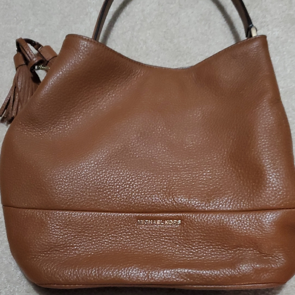 Michael Kors Tan Leather Hobo Bag